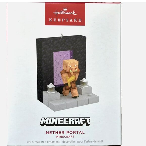 New 2024 Hallmark Christmas Ornament NETHER PORTAL MINECRAFT Magic Light - Picture 1 of 2